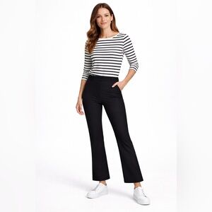 SPANX Sunshine Kick Flare Pant Cropped Black Strech Comfort Size Women's XL